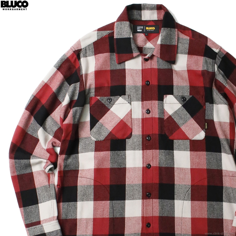 CLINK｜BLUCO BUFFALO CHECK FLANNEL SHIRTS (NAVY) [145-11-048