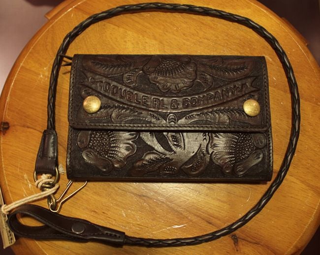 RRL / ダブルアールエル レザー カービング 長財布 ベジタブルタンニン