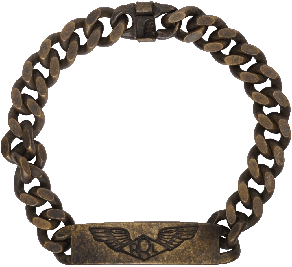 ダブルアールエル) RRL アメリカ製 ブラス ID ブレスレット 真鍮製