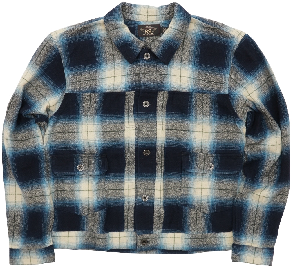 ダブルアールエル) RRL Jackley Ⅱ ワークシャツ ジャケット オンブレ