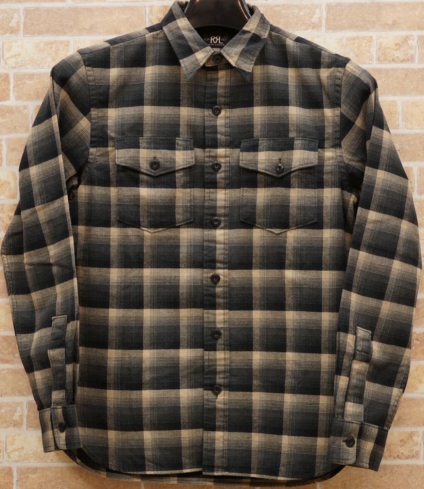 ダブルアールエル) RRL プラッド コットン ウール ワークシャツ メンズ