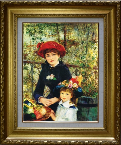 世界の複製名画】ルノワール「二人の姉妹 テラスにて」