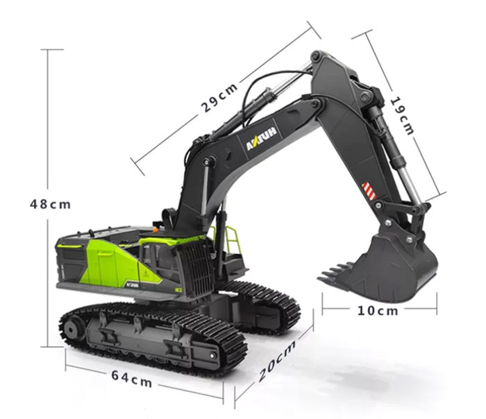 HuiNa Toys 1593 RC ショベル (2023 モデル)