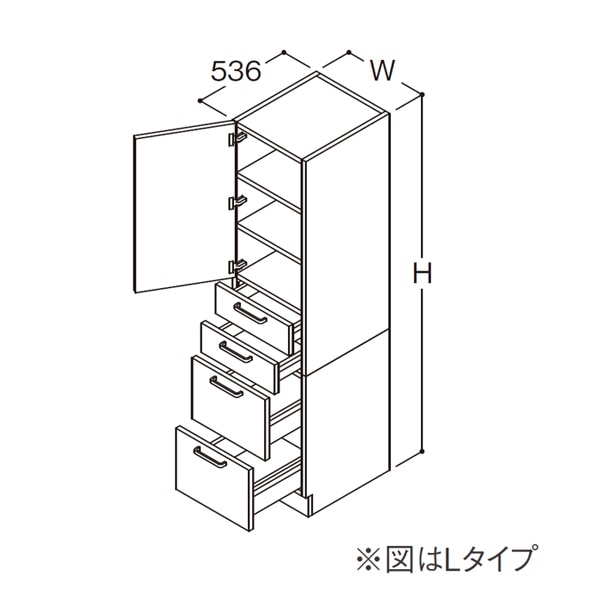 洗面台・洗面化粧台,TOTOサクア,周辺キャビネットカテゴリーの周辺