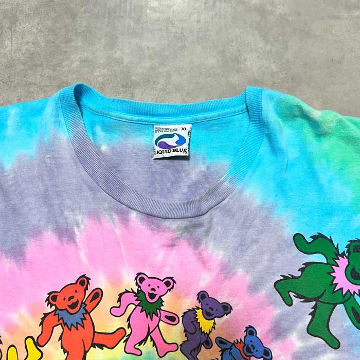 90'S LIQUID BLUE GRATEFUL DEAD BEAR TIE-DYE T-SHIRTS XL 90年代