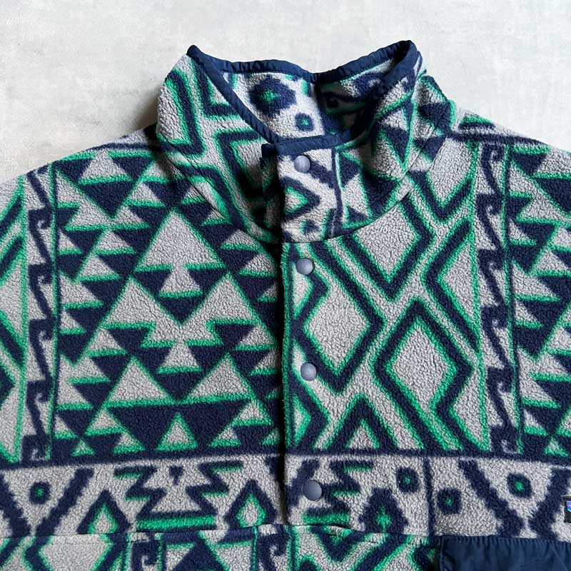 PATAGONIA Native Pattern Synchilla Snap-T GRAY/XXL パタゴニア