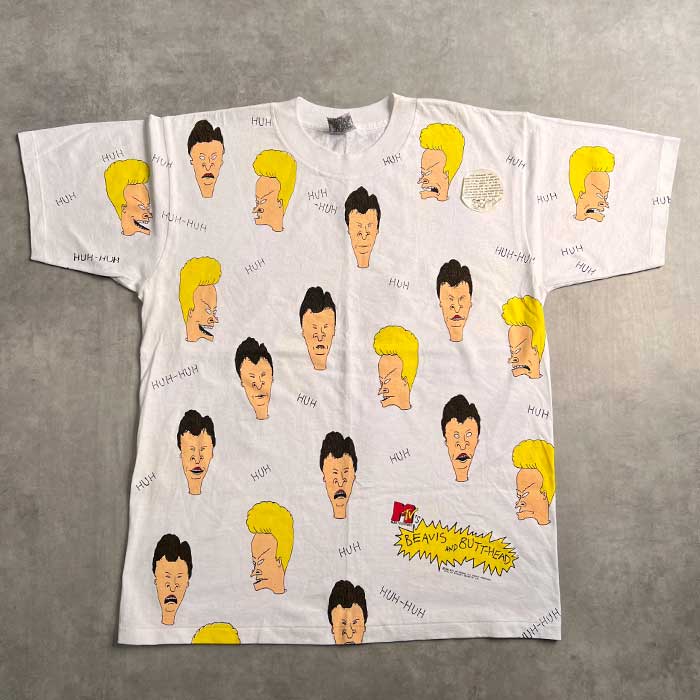 90's MTV's Beavis & Butthead MULTI FACE T-shirts Dead Stock