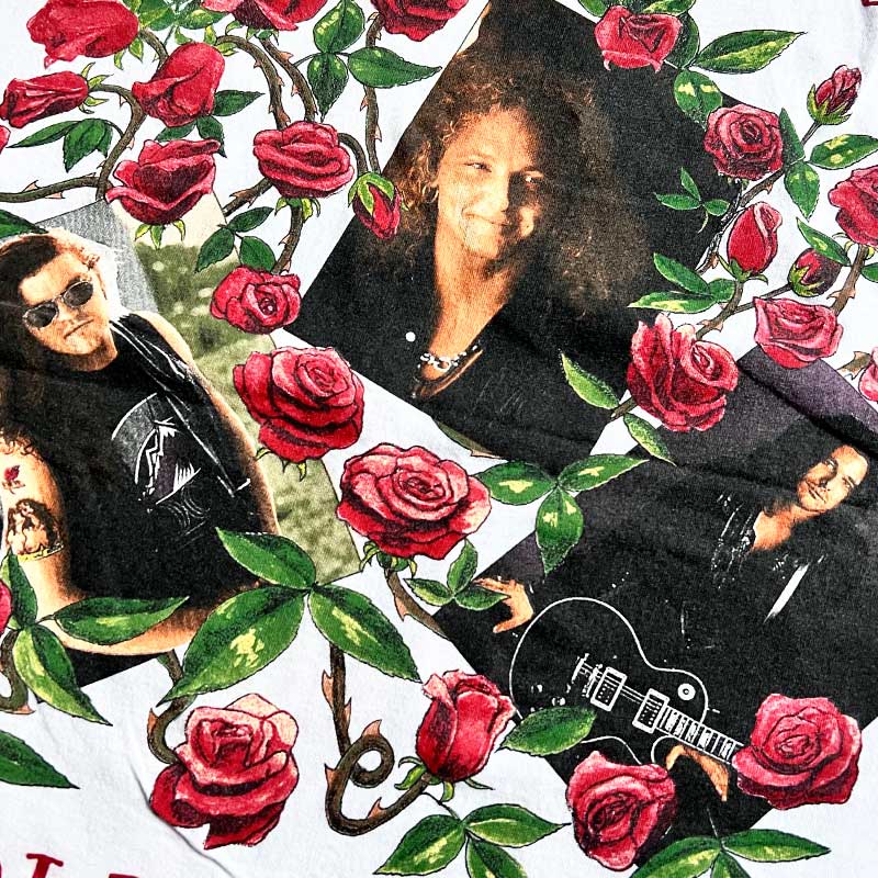 90's GUNS'N ROSES 93'World Tour T-Shirts XL/WHITE Made in USA 90