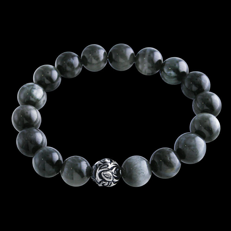 エンボスド ネスト ビード イーグルアイ (10mm) ブレスレット | メイ