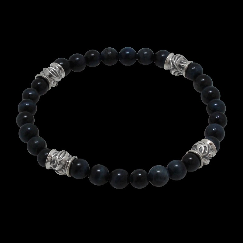 4ホーク ビード (S) マットオニキス (6mm) ブレスレット | メイ