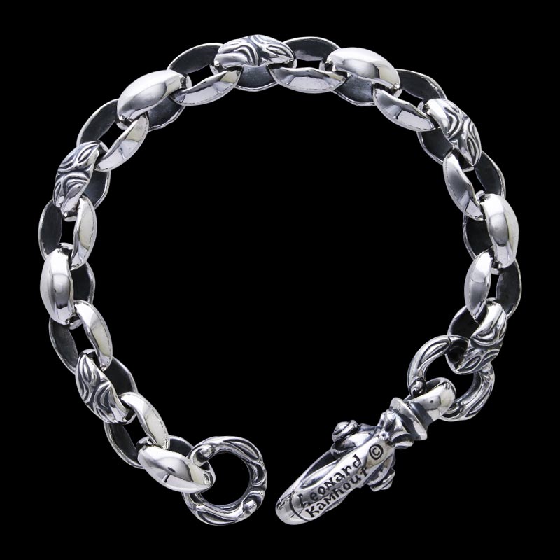 カーヴド シルク リンク (S) ブレスレット (クレーン サークル