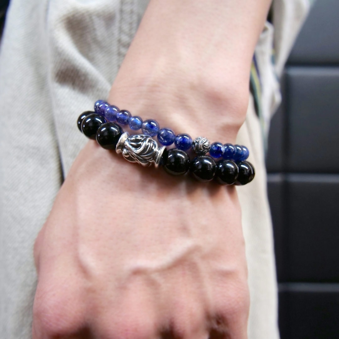 エンボスド ネスト ビード (S) ハイクォリティー サファイア (6mm