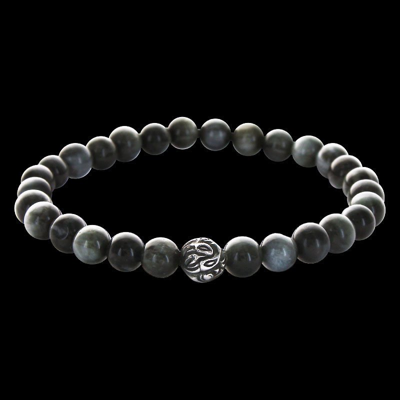 エンボスド ネスト ビード (S) イーグルアイ (6mm) ブレスレット