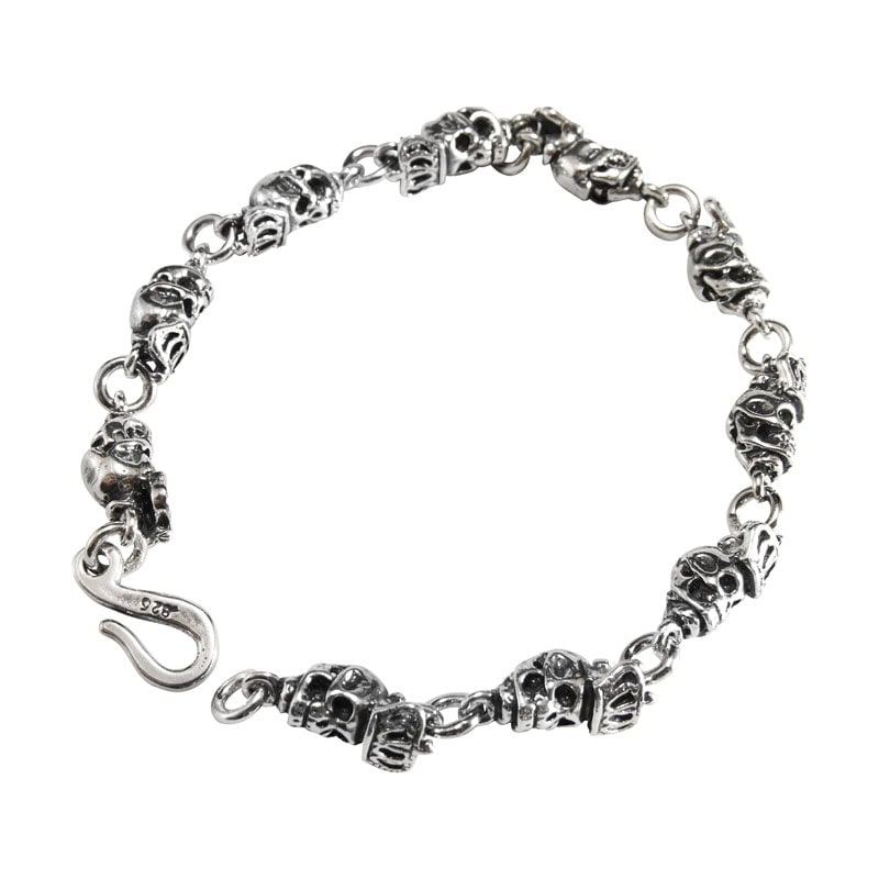 SKULLS WITH CROWN | ブレスレット,シルバー | ロイヤルオーダー