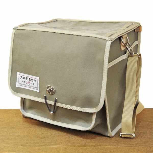 犬印純綿6号帆布 自転車用フロントバッグ（大） | 自転車鞄,フロント