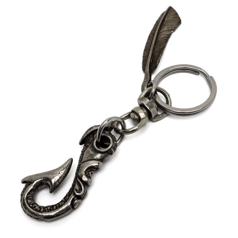 釣り針 キーリング フェザー フック [z035] | キーチェーン