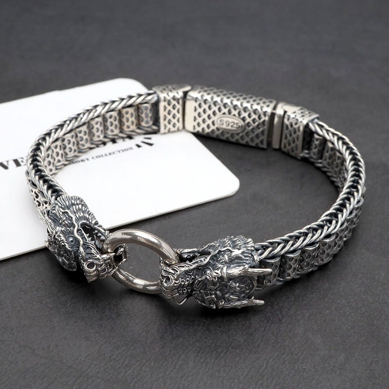 シルバー925 双頭ドラゴンブレスレット [bs262] | スタイルで探す,個性