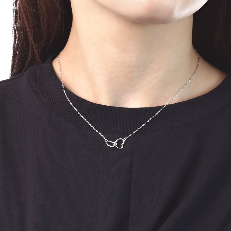 S925 リンクハート ハート ネックレス [fhns064-silver] | ブランド