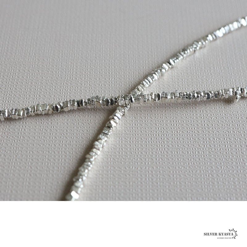 シルバー925 不揃いビーズネックレス [cn115] | お洒落なレディース
