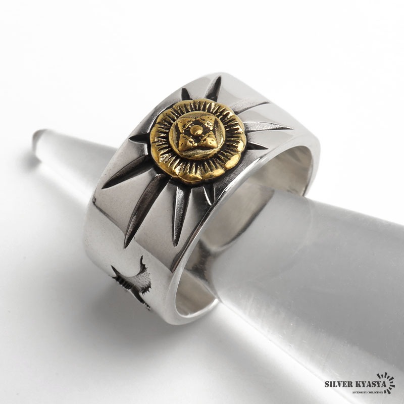 シルバー925 金剛杵メタルを据えたシルバーリング [rs084] | リング