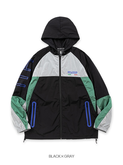 RETRO COLOR NYLON ZIP HOODIE | TYPE,SETUP | 【公式】SY32 by SWEET