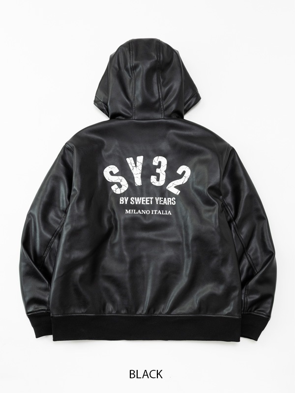 FAKE LEATHER ZIP HOODIE | TOPS,OUTER WEAR | 【公式】SY32 by SWEET