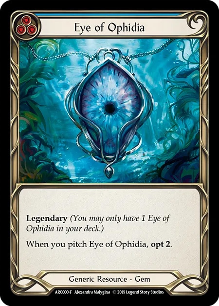 EN】《Cold Foil》[Generic] Eye of Ophidia (青)「F」〔ARC-1st000