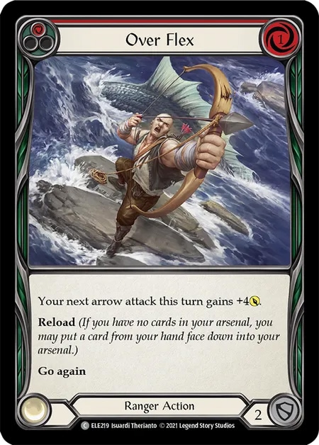 EN】《Rainbow Foil》[Ranger] Over Flex (赤)「C」〔ELE-1st219