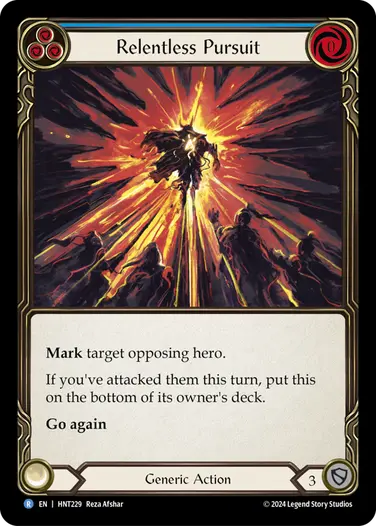 EN】[Generic] Relentless Pursuit/不屈の追跡 (青)「R」〔HNT229
