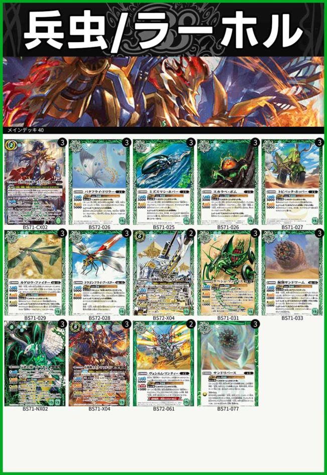 BSデッキ販売】兵虫 / ラー・ホルアクティ