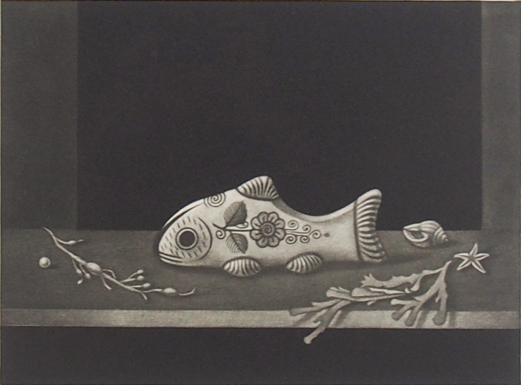 長谷川潔 「メキシコの魚 静物画」 | | アトリエ・ブランカ