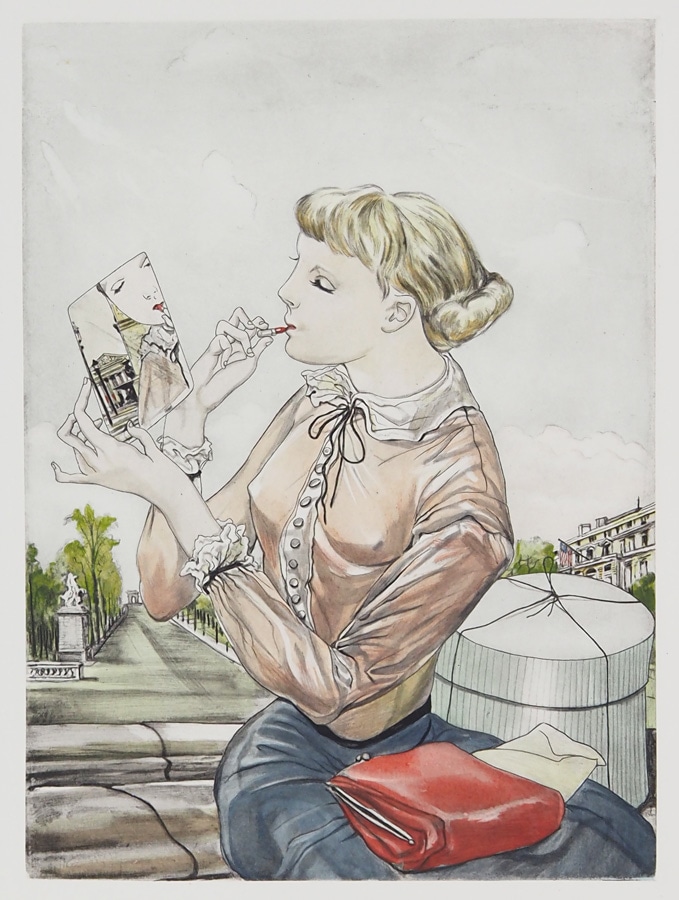 藤田嗣治 「お針子娘」 | | アトリエ・ブランカ