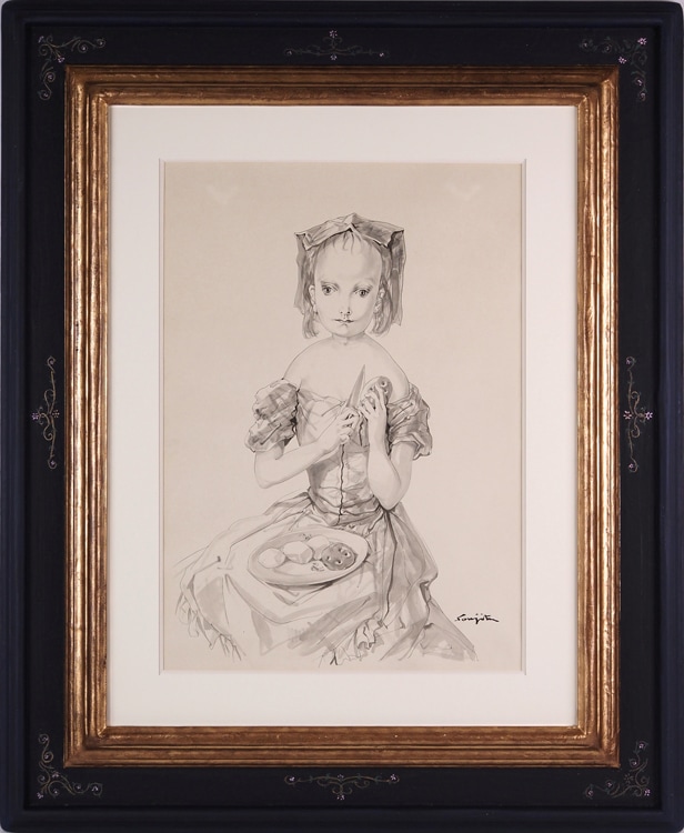 藤田嗣治 「じゃがいもの皮をむく少女」 | | アトリエ・ブランカ