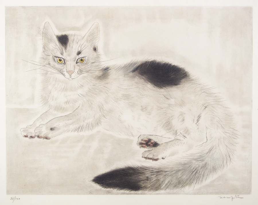 藤田嗣治 「横たわる猫」 | | アトリエ・ブランカ