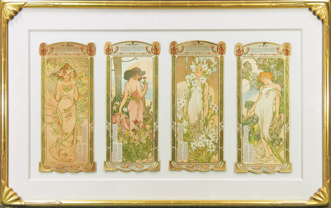 アルフォンス・ミュシャ 「四つの花」 四点組 | | アトリエ・ブランカ