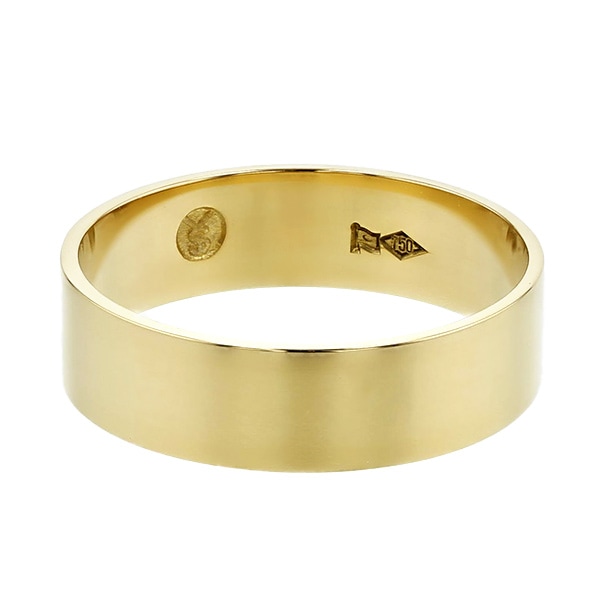 18金 平打ち リング 5mm幅 サイズ9～22号 約3.6g エメットジュエリー