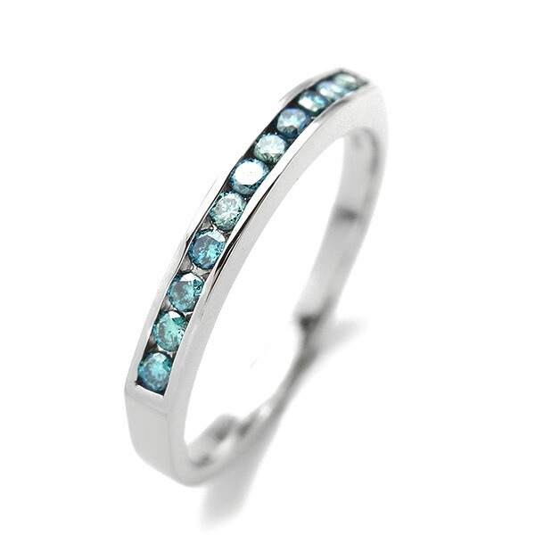 ブルーダイヤモンド ハーフエタニティ リング 0.16ct(Total)/11石 VS
