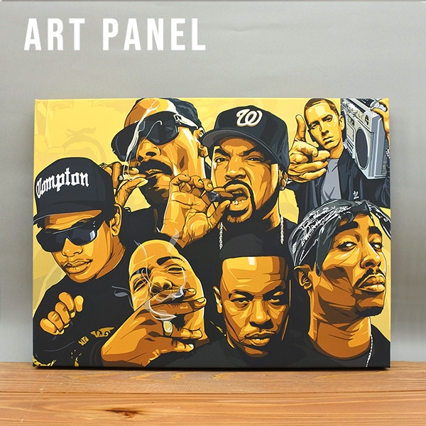 アートパネル ギャングスター Snoop Dog EasyE Ice Cube Dr.Dre 2PAC