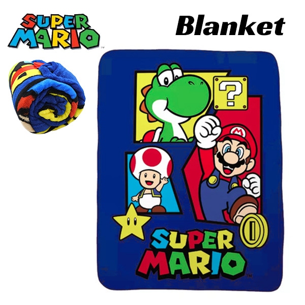 マリオ ブランケット キャラクター SUPER MARIO グッズ スーパーマリオ