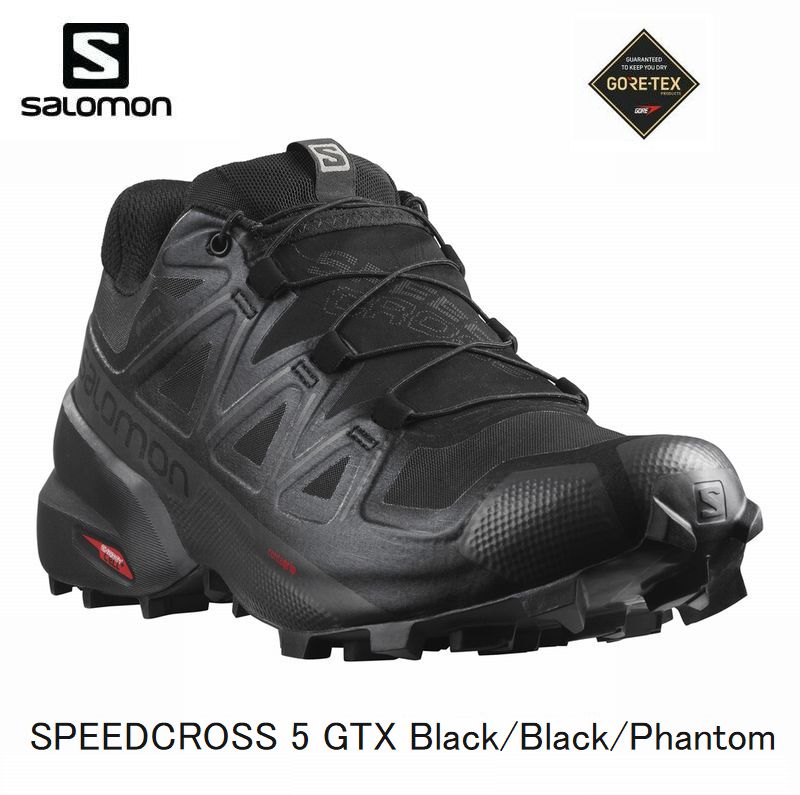サロモン SALOMON SPEEDCROSS 5 GORE-TEX Black Black Phantom