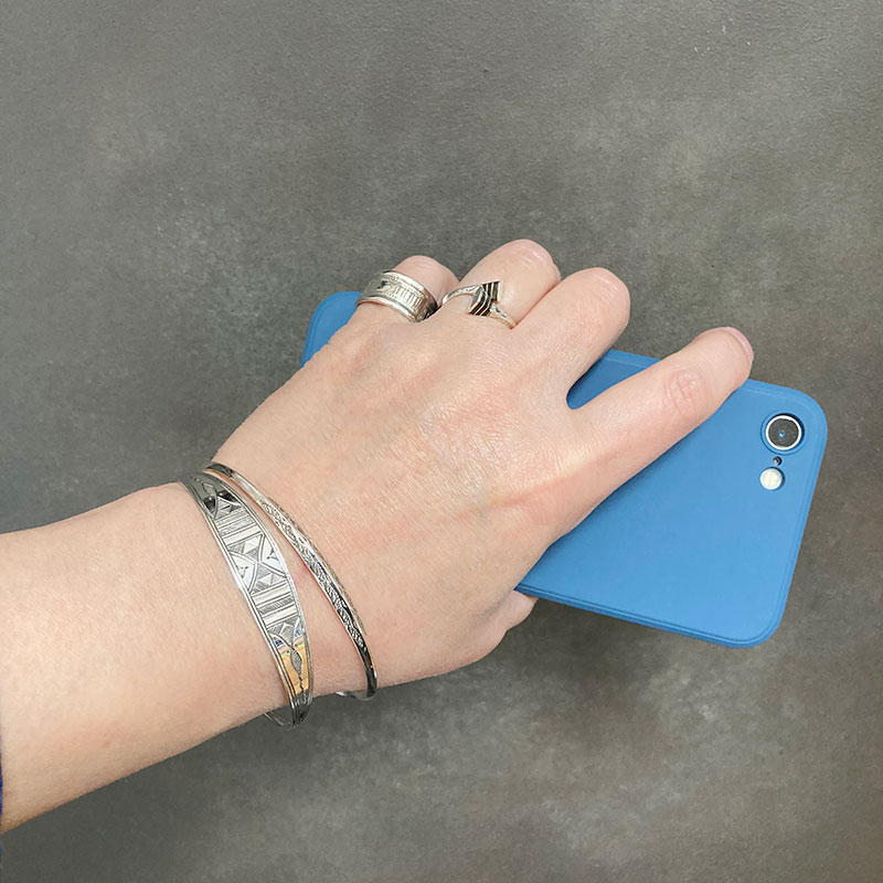 トゥアレグ シルバー リング 指輪 エボニーウッド 黒檀 13号 15号