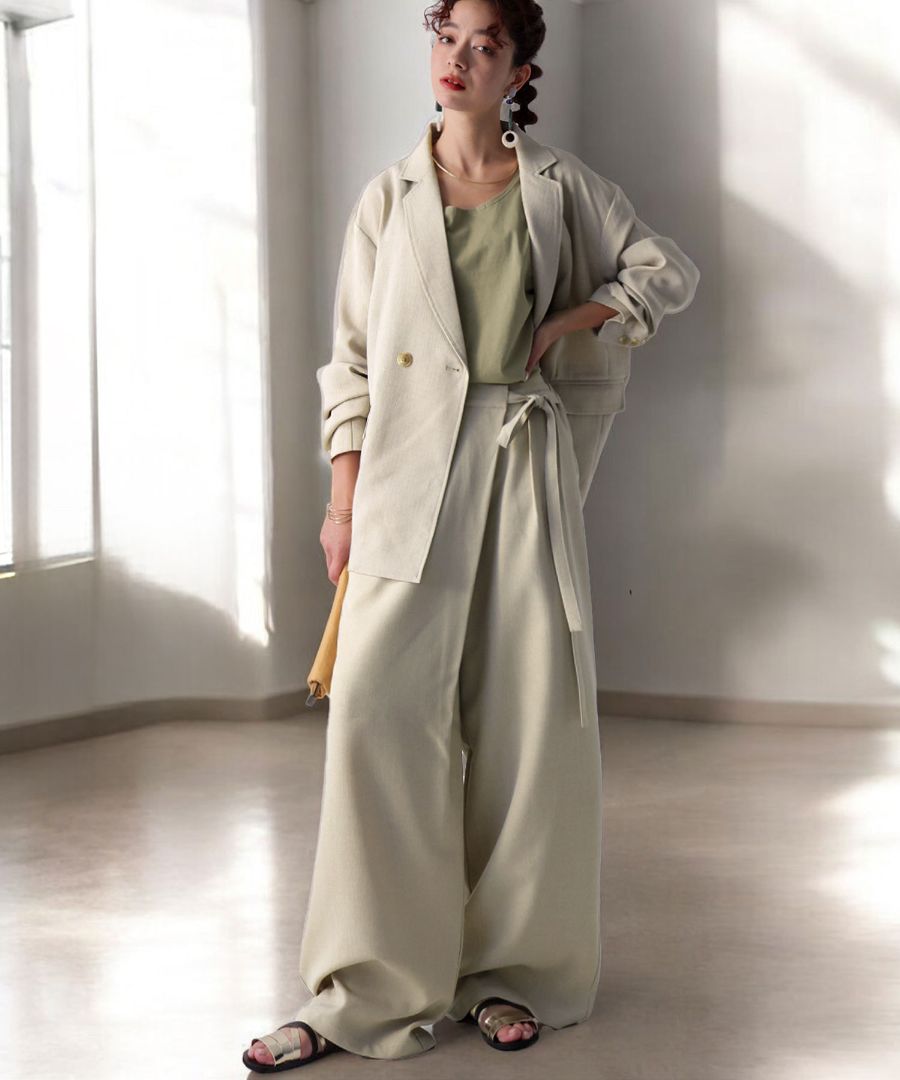 プロ監修!お得コーデセット】テーラードジャケット ラップ風パンツ