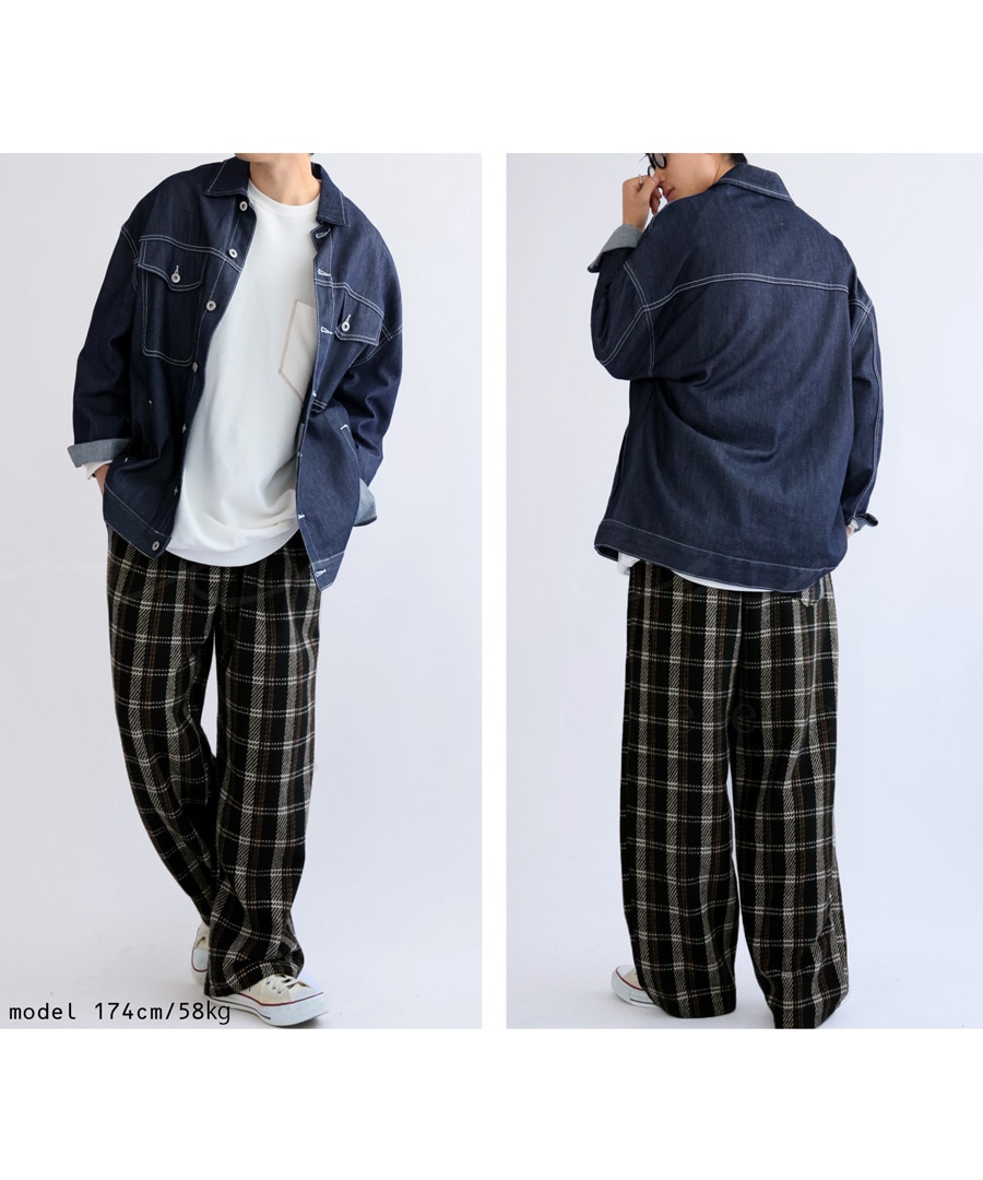 チェックパンツ パンツ メンズ ボトムス ロング 送料無料・再販