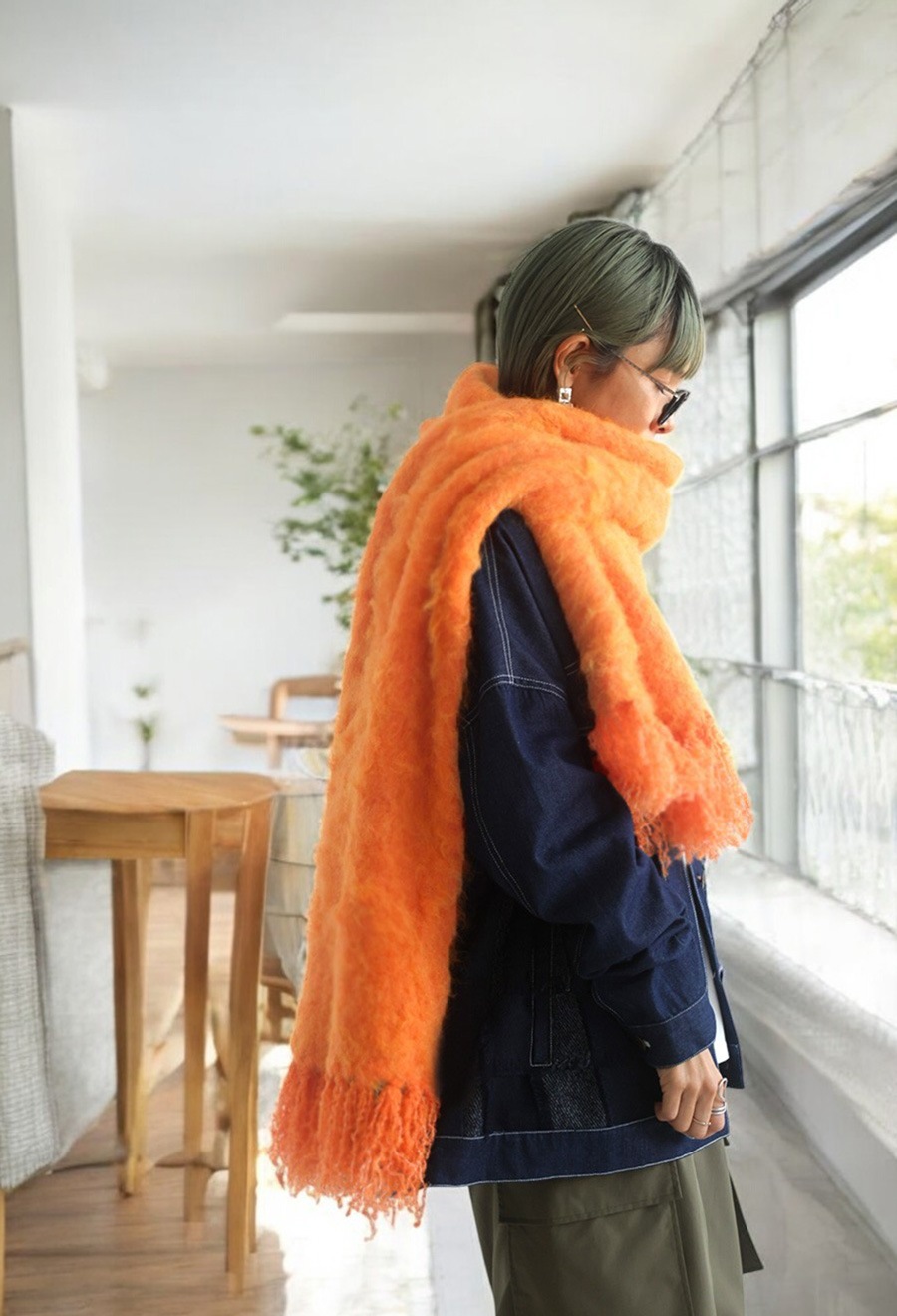 フリンジマフラー マフラー レディース ストール 送料無料・メール便