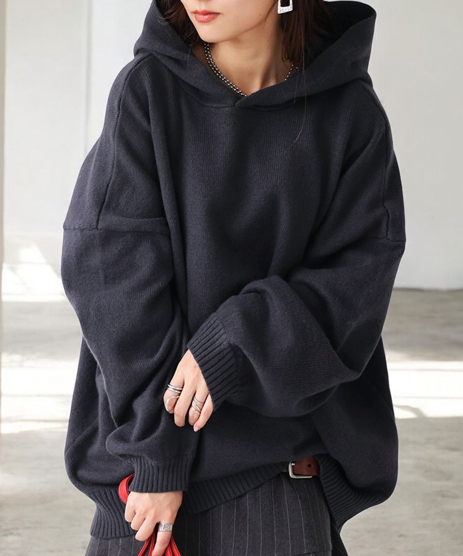 ニットフーディー ニットパーカー ニット レディース 送料無料・メール