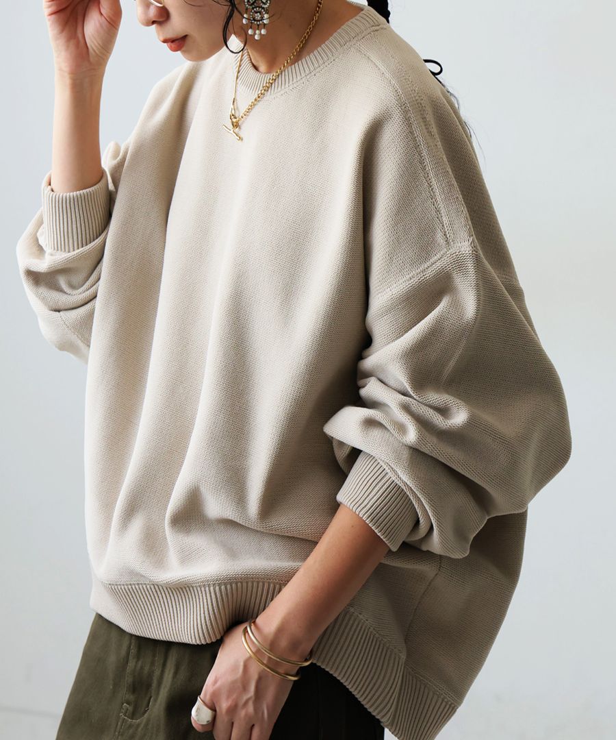 ニット レディース トップス クルーネック 長袖 送料無料・メール便