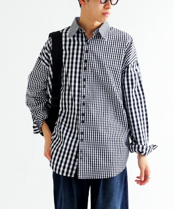 ギンガムチェック シャツ メンズ トップス 長袖 送料無料・再再販。(80