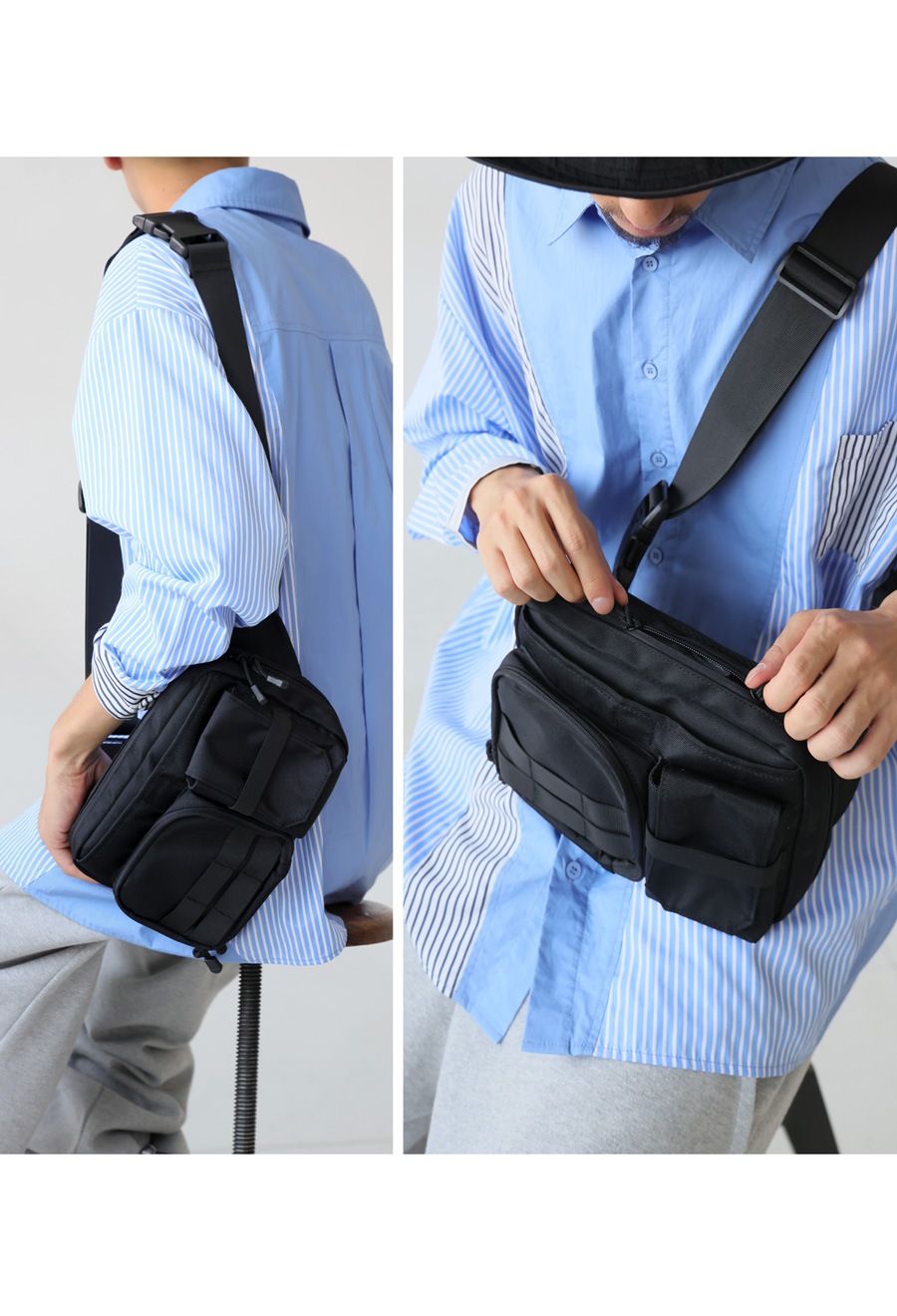 多機能ミニショルダーバッグ メンズ ショルダー 軽量 送料無料・再入荷