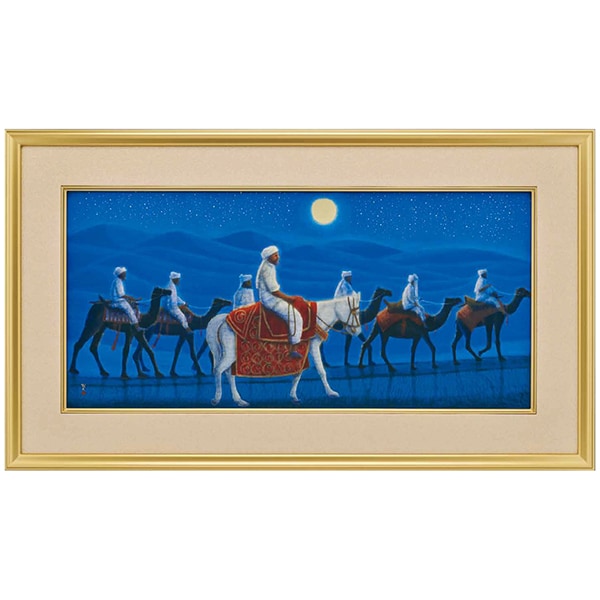 平山郁夫「アフガニスタンの砂漠を行く・月―特装版―」＜額＞｜エンディ