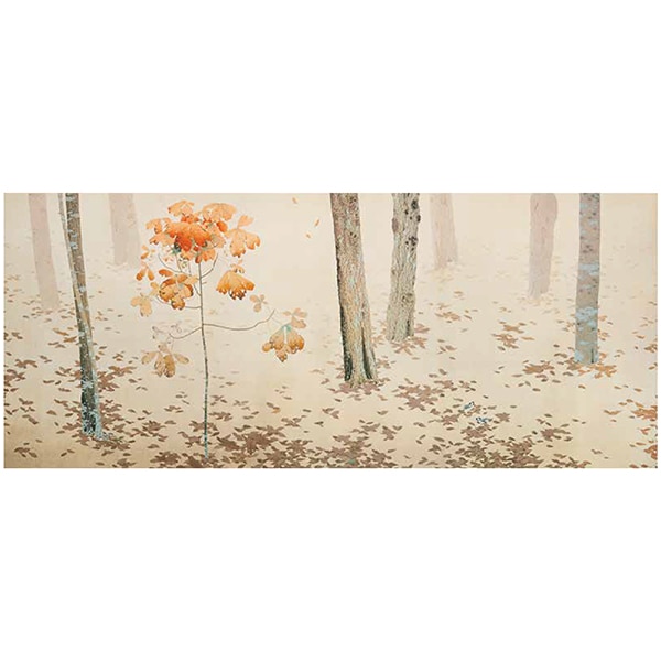 限定SALE，送料無料 複製画 菱田春草 渡舟 額装 複製画 菱田春草 渡